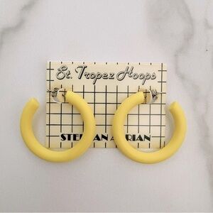 Vintage St. Tropez Hoops-Stephan Adrian Pastel Yellow Hoops- Deadstock - 1980’s